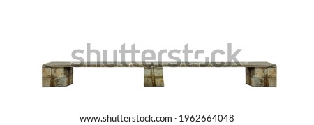 Long concrete bench isolated on white background. ストックフォト © 