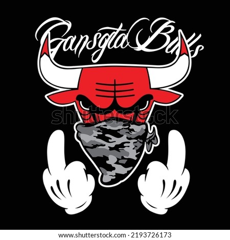 gansta red bull design tshirt chicago