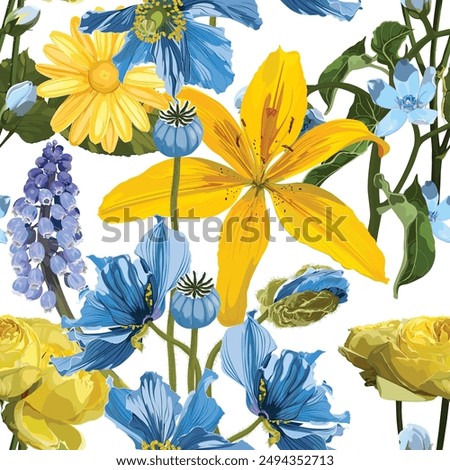 Similar – Image, Stock Photo country flowers in a vase with water II