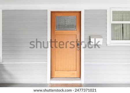 Similar – Image, Stock Photo Simple wooden door Door