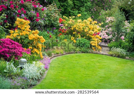 Beautiful garden in spring