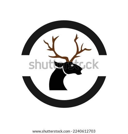 Deer head vector logo design design