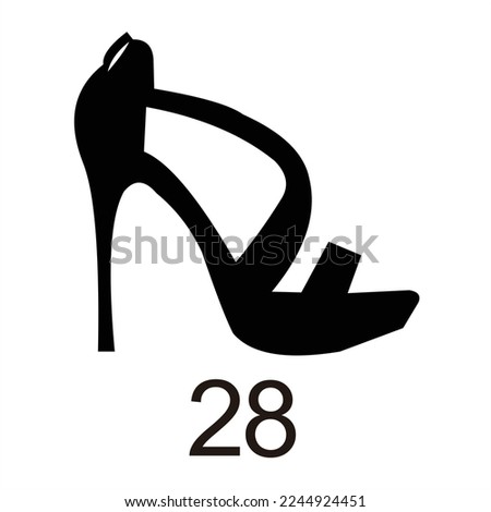 Latest women's shoes cone heels vector logo design