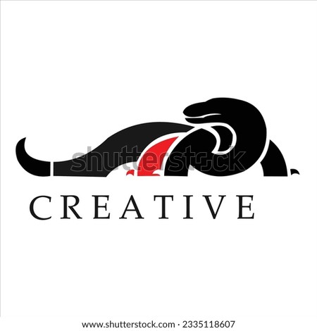 newest Komodo dragon vector logo design animals