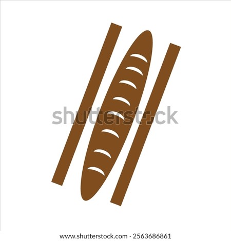 brown elongated shape vector logo design