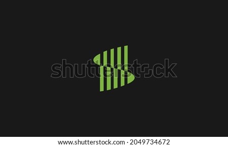 LETTER S LOGO DESIGN WITH NEGATIVE SPACE EFFECT FOR ILLUSTRATION USE