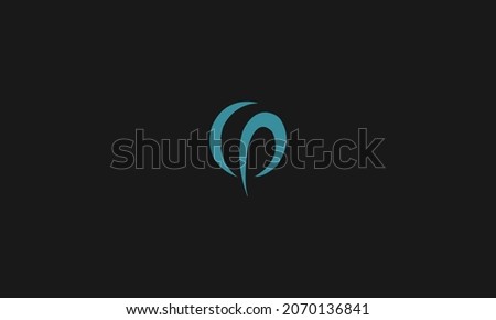 LETTERS CP LOGO DESIGN WITH NEGATIVE SPACE EFFECT FOR ILLUSTRATION USE
