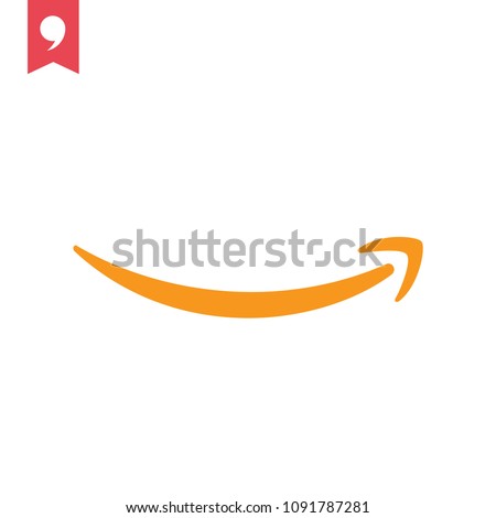 Amazon shopping logo icon arrow symbol, vector illustration EPS 10