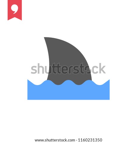 Shark tale vector icon