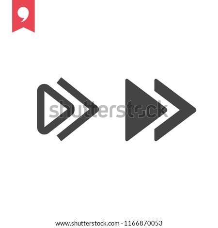 Next vector icon, forward button symbol