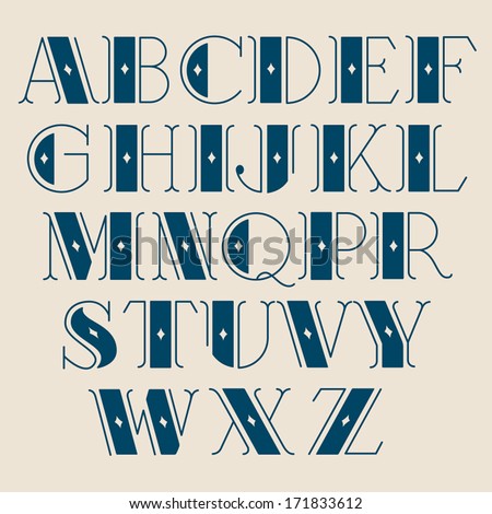 Vector Retro Alphabet. Type, Font, Vintage Typography. Vintage Poster ...