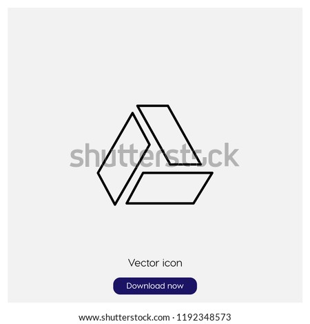 Google drive logo sign icon in trendy flat style isolated on grey background, modern symbol vector illustration for web