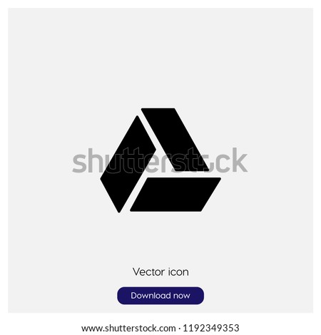 Google drive logo sign icon in trendy flat style isolated on grey background, modern symbol vector illustration for web