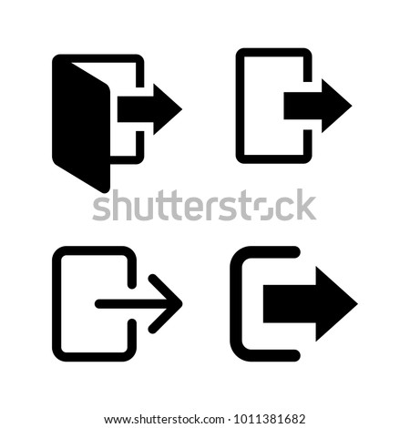 Sign Out, Logout Icon Vector Template