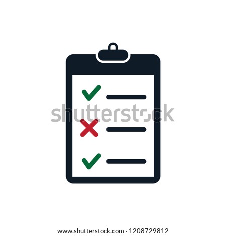 Checklist clipboard icon vector