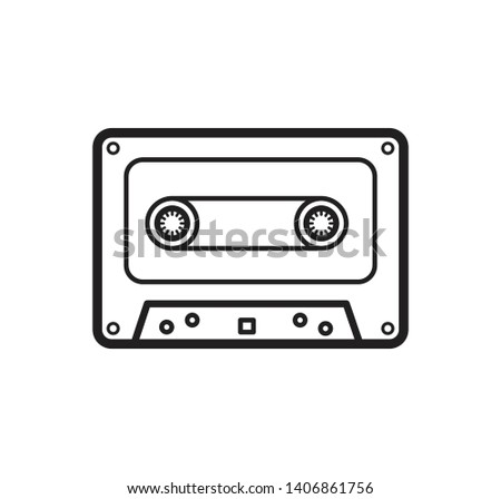 Cassette tape icon vector illustration