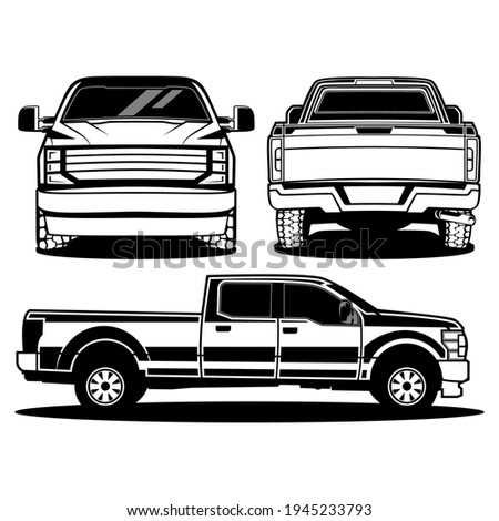 pick up truck logo design vector