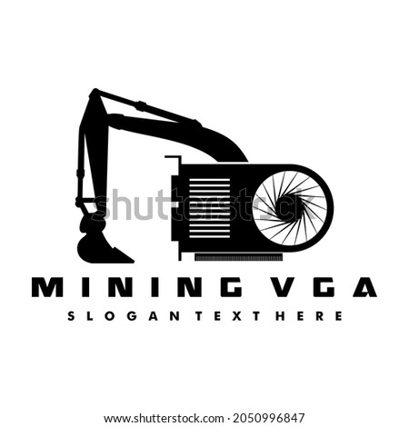 mining vga logo design vector