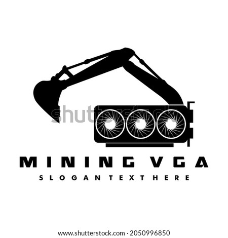 mining vga logo design vector