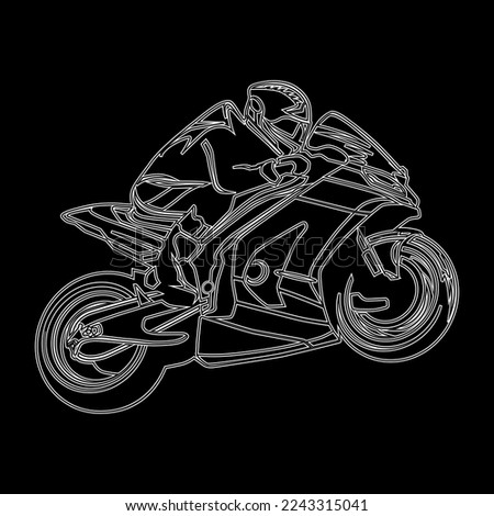 superbike line fast design vector
