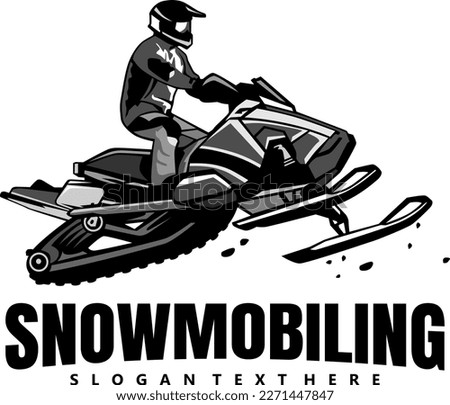 snowmobile trails logo icon vector