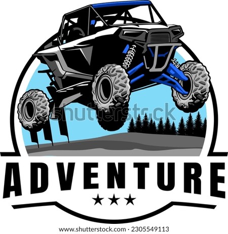 UTV offroading social club logo design vector