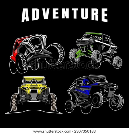 UTV offroading social club logo design vector