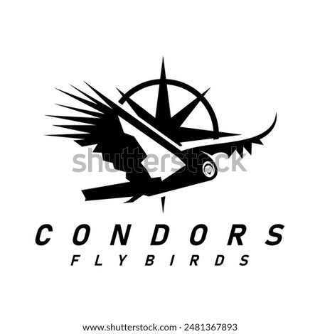 condor bird logo design vector