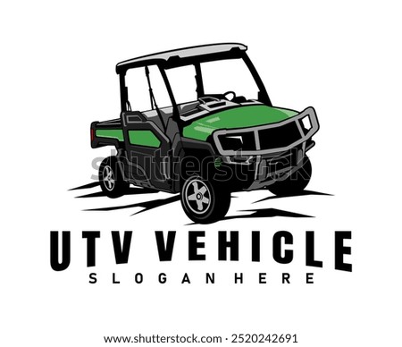 utv green farm design vector	