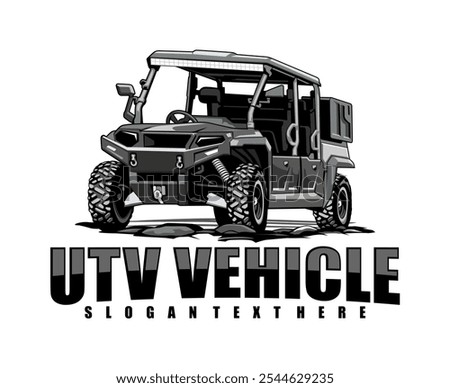 UTV Offroading Social Speed Club Logo Illustration Design Vector