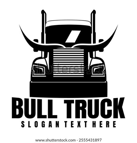 bull truck logo icon design vector art