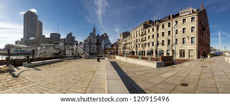 BOSTON, USA - NOVEMBER 24: The Boston Financial District has experienced an office vacancy of about 14% being supplanted by the back bay area in companies occupancy. Seen empty on November 24, 2012.