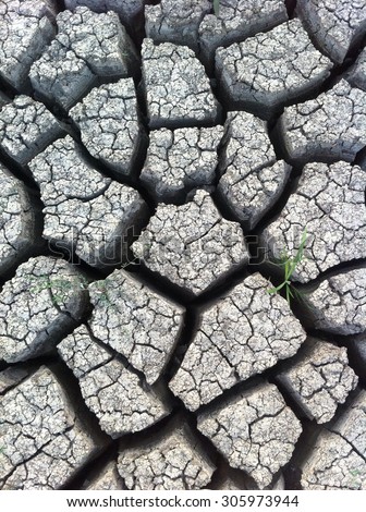 Dry ground with big holes. Concept: drought,ecology,background,environment