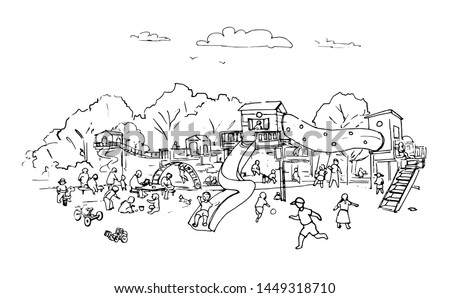 Kids On Playground Clipart Black And White Free Playground Clipart Black And White Stunning Free Transparent Png Clipart Images Free Download