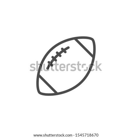 American football ball line outline icon