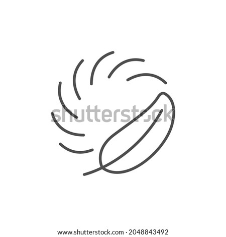 Gentle spin cycle line outline icon