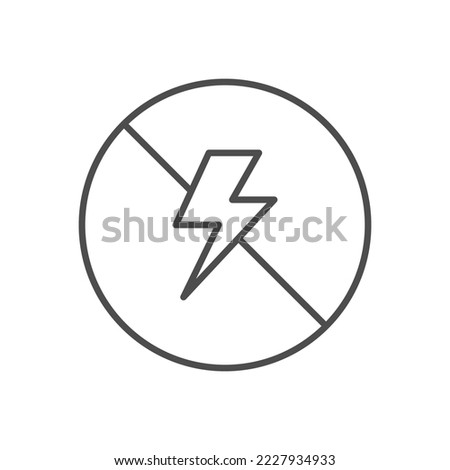 Antistatic material line outline icon