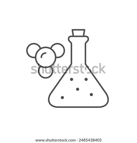 Chemical formula line outline icon