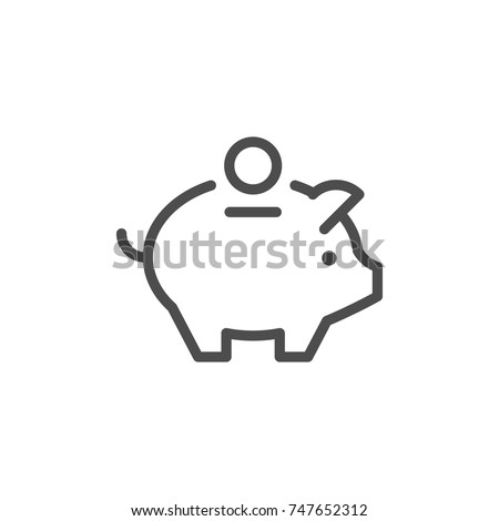 Money box line icon