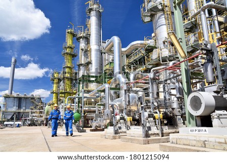 Similar – Image, Stock Photo Piping in chemical plant