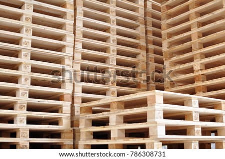 storage with paletts - logistics and shipping Foto stock © 