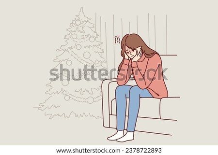 Similar – Image, Stock Photo Illustrator during the Christmas painting of a window pane