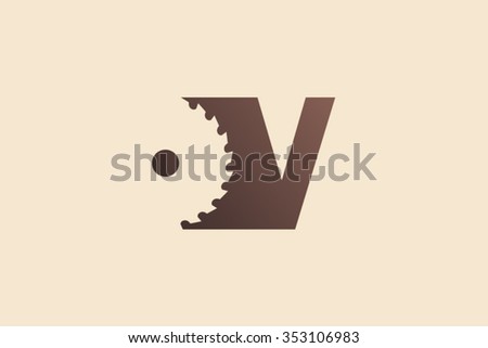 Letter V Logo, woodworking logo design. 