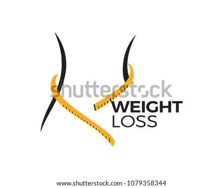 Body Weight Loss Program Logo In Isolated White Background