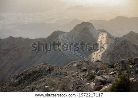 Taif KSA , Mountains in Al Taif, Saudi Arabia