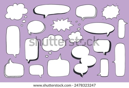 speech bubbles collection with copy space for text. Good for stickers, prints, cards, posters, planners, organizers, etc. EPS 10