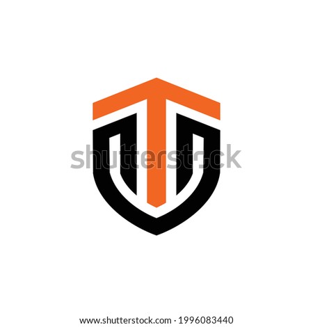 Logo Design Vector minimalist Combination of T and Letter U. Abstract, emblem, design concept, logo, logotype, element, template.