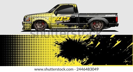 Vector Racing Car Wrap Design: Abstract Striped Background Kit for Vehicle Wraps, Race Cars, Rally, Adventure, and Livery