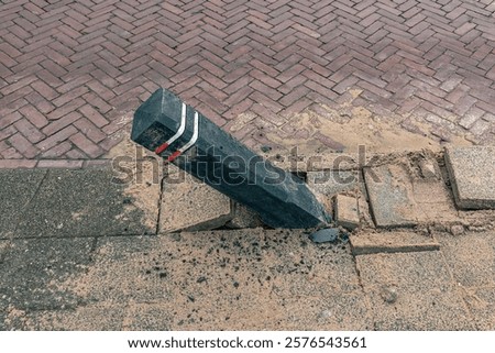 Similar – Image, Stock Photo Loose concrete paving stones in heaps