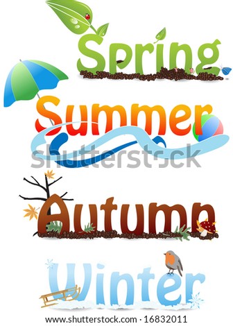 All the seasons in one, also available as vector!